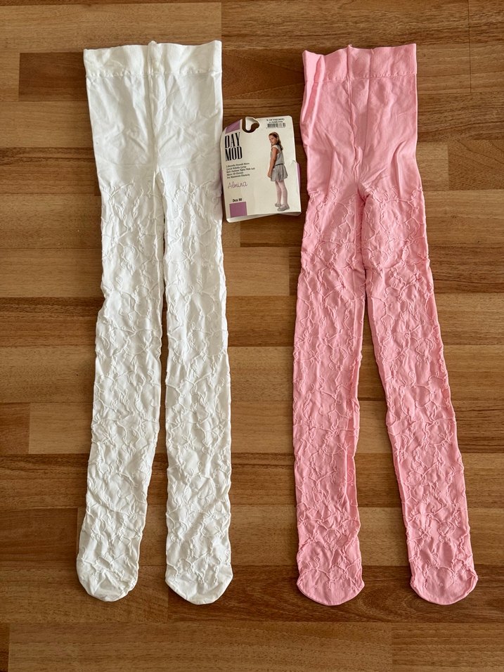 8/10 yaş Beyaz ve pembe 80 den Kız Çocuk Külotlu Çorap - Görsel 5