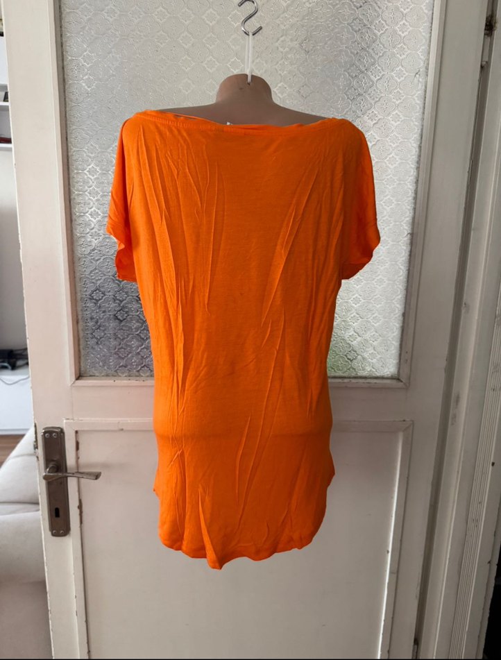 Disney 36/38 Renkli Baskılı Kayık Yaka Kadın Tişört - Görsel 5