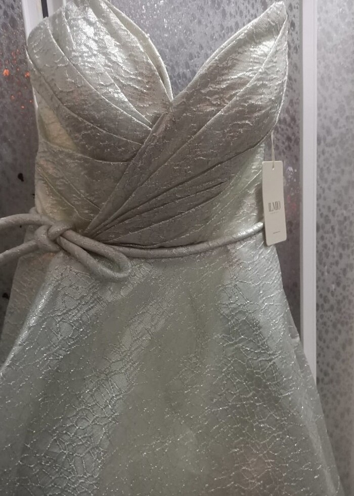 Kalp Taka Midi boy Nişan Elbisesi - Görsel 5