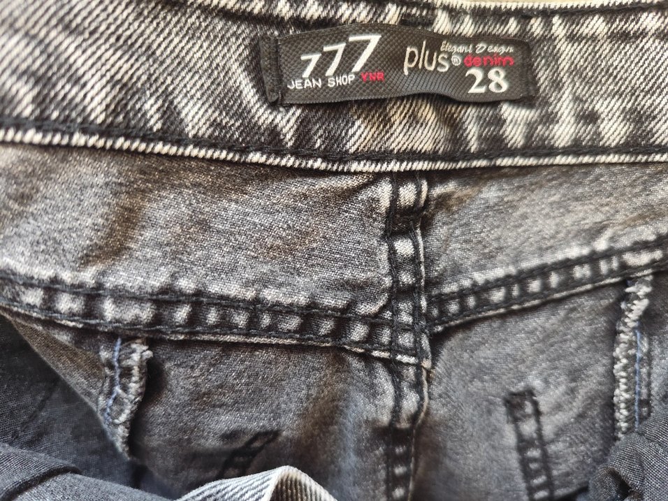 Gri Bol Kesim Midi Denim Kadın Kot Pantolon - Görsel 2