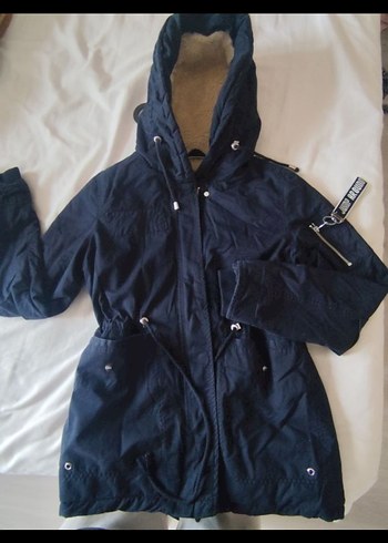 Bershka kadin mont kalin lacivert - Görsel 2