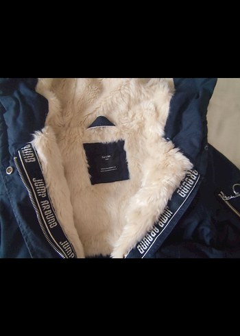 Bershka kadin mont kalin lacivert - Görsel 3