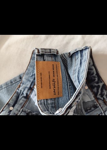 İşlemeli ve Payetli Mavi Kadın Kot Pantolon - Görsel 5