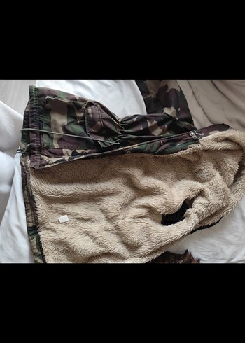 Kürk Detaylı Kamuflaj Kadın Montmarka glam amour cikarilabilir - Görsel 6