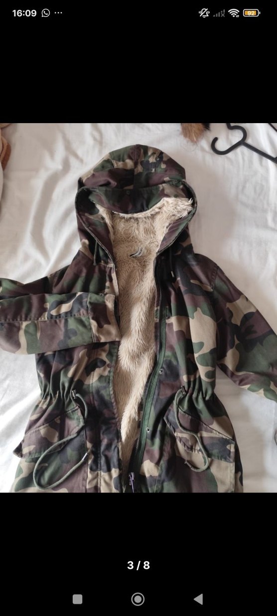 Kürk Detaylı Kamuflaj Kadın Montmarka glam amour cikarilabilir - Görsel 3