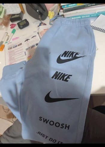 Nike Baskılı Mavi Erkek Eşofman Altı - Görsel 4