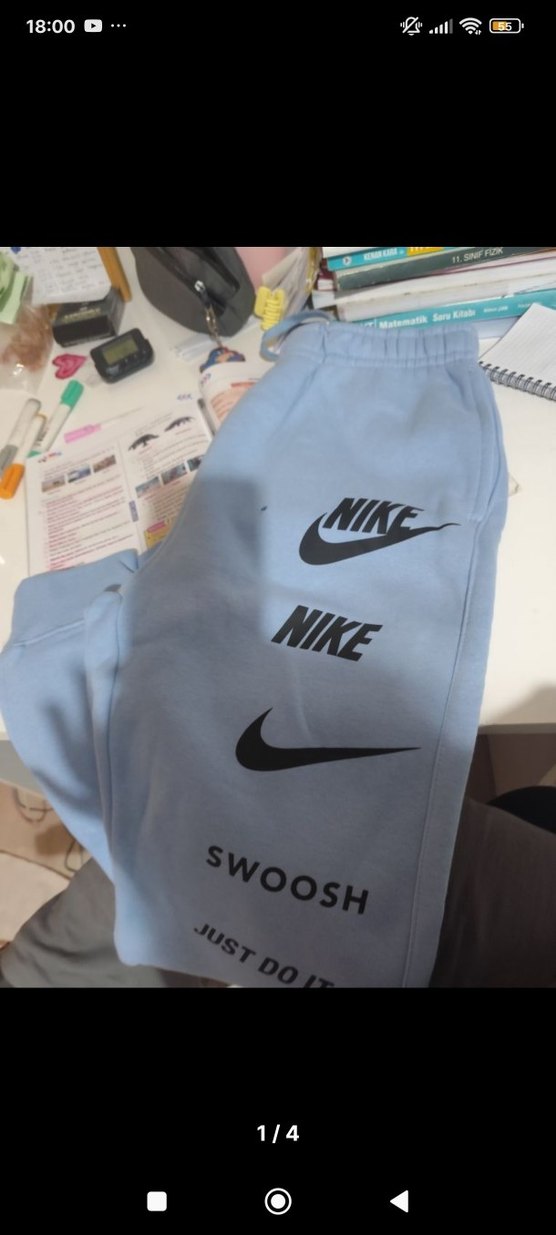 Nike Baskılı Mavi Erkek Eşofman Altı - Görsel 4