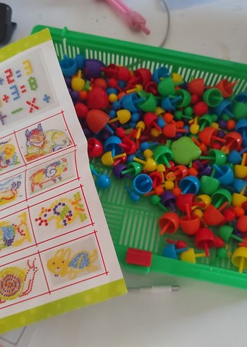 Renkli Mandallı Eğitim Oyuncağı mozaik bloklar - Görsel 4