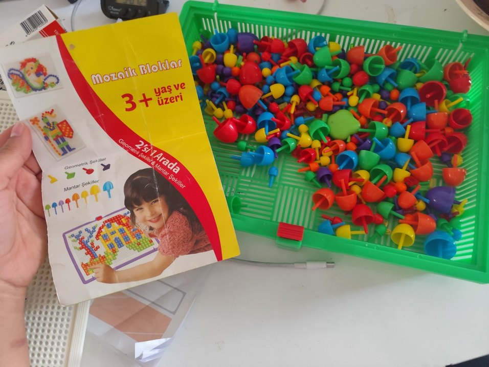 Renkli Mandallı Eğitim Oyuncağı mozaik bloklar - Görsel 2