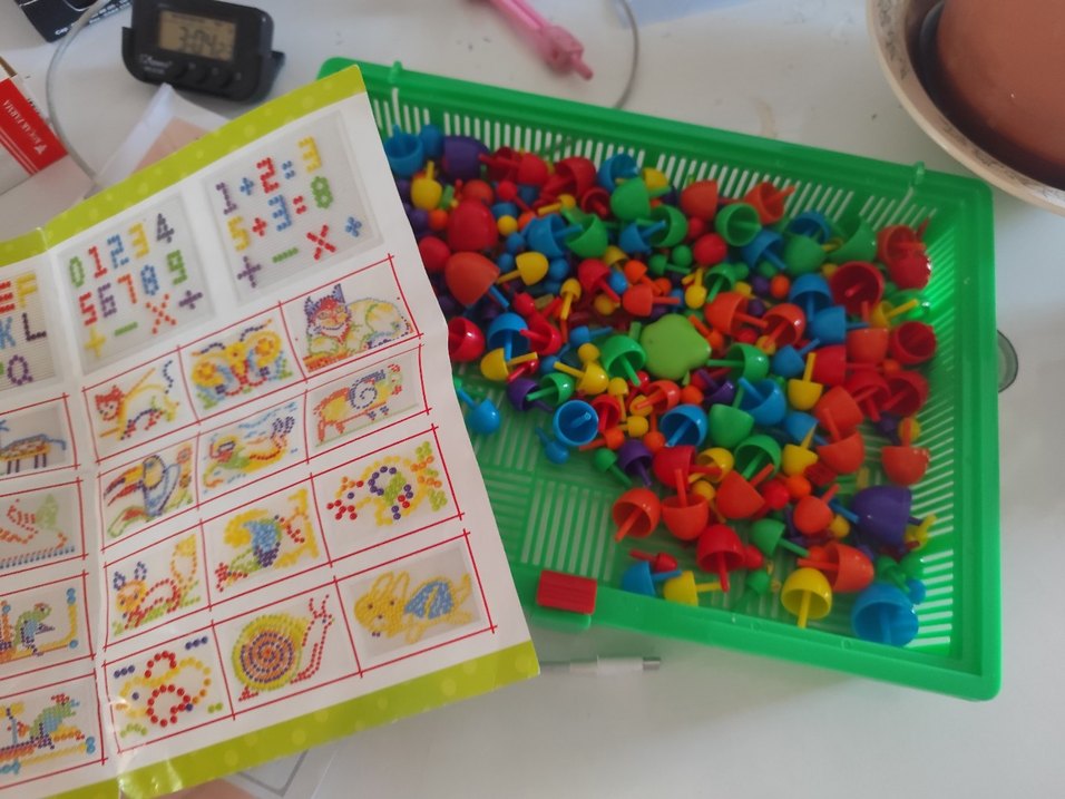 Renkli Mandallı Eğitim Oyuncağı mozaik bloklar - Görsel 4