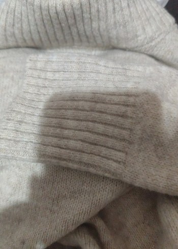 Gri Kadın Boğazlı Triko Kazak - Görsel 3