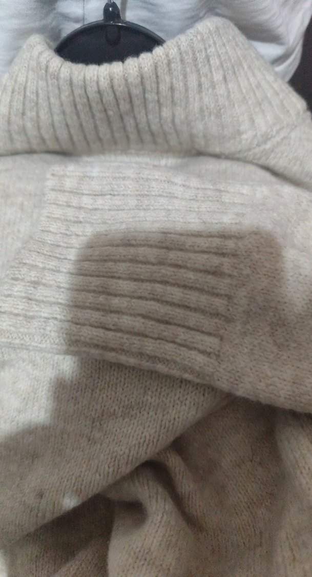 Gri Kadın Boğazlı Triko Kazak - Görsel 3