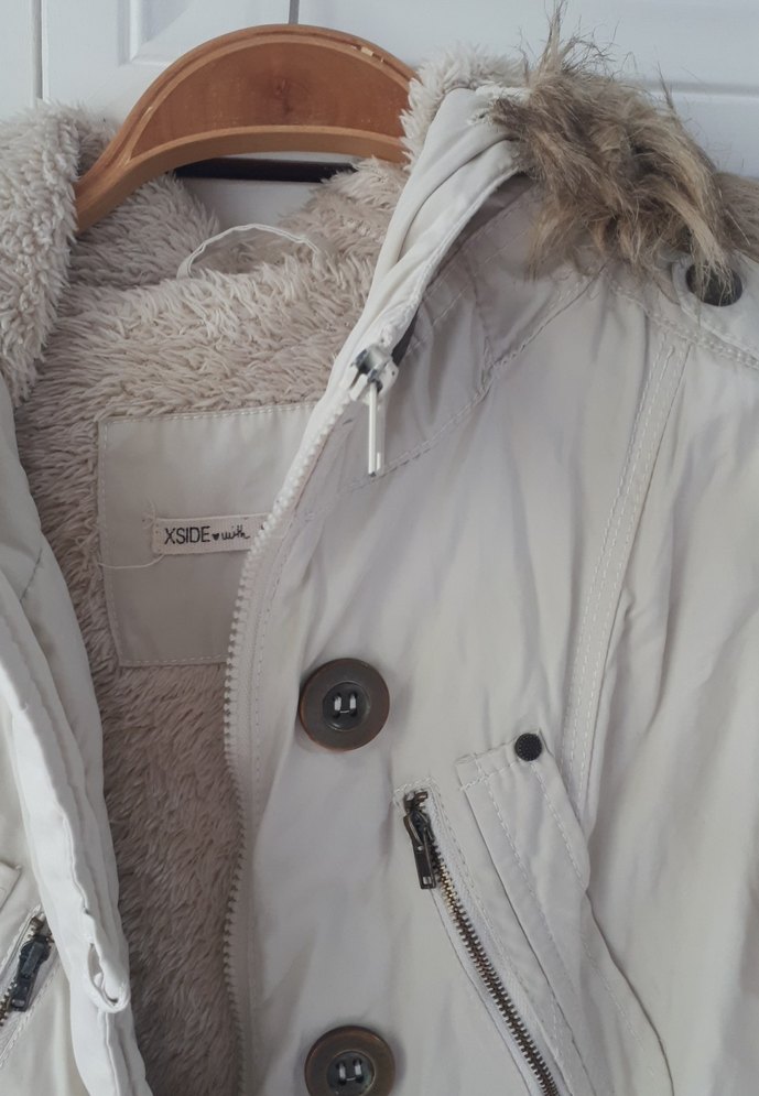 Bej Düğmeli Pamuk Kadın Ceket - Görsel 2