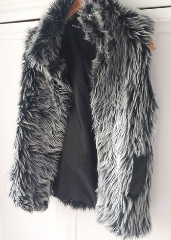 Gri Kürklü Kadın Yelek - Görsel 2