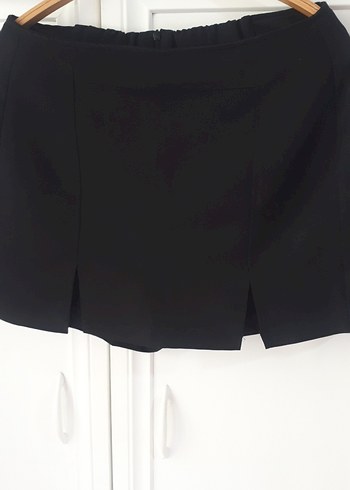 Kadın Siyah Pilili Mini Etek - Görsel 4