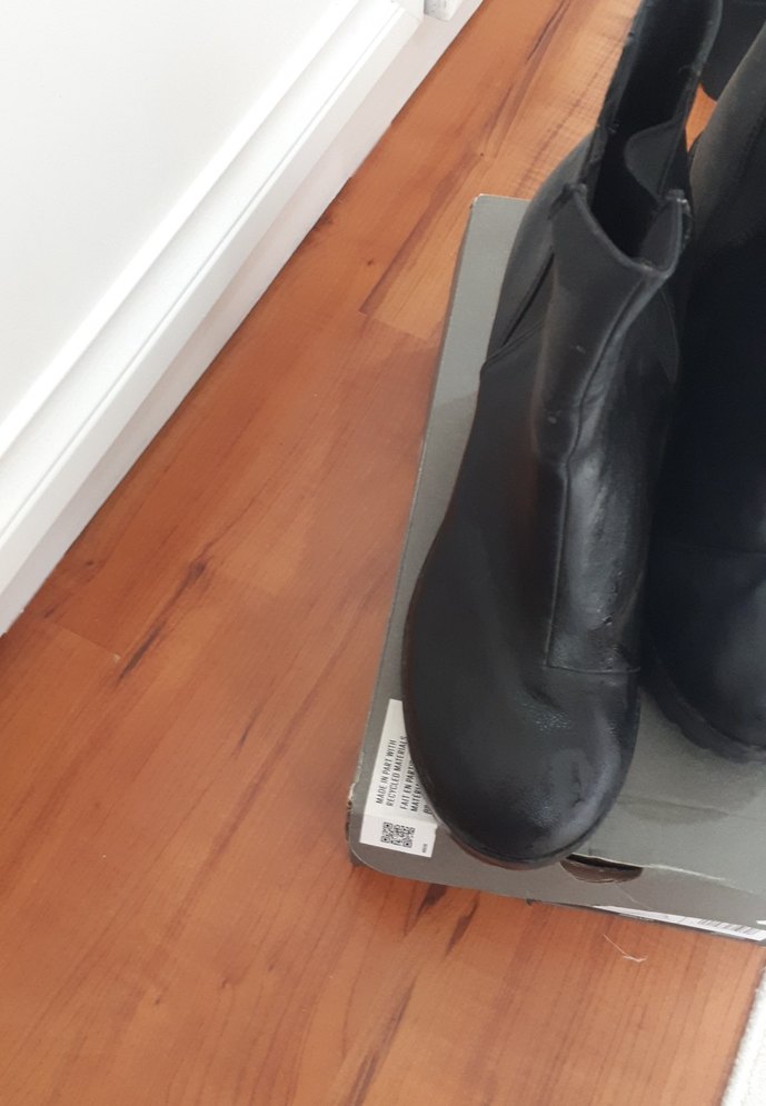 Kadın Siyah Deri Platform Topuklu Bot - Görsel 4