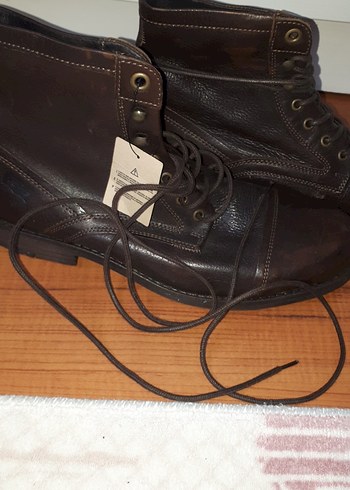 Kahverengi Deri Tokalı Biker Erkek Bot - Görsel 3