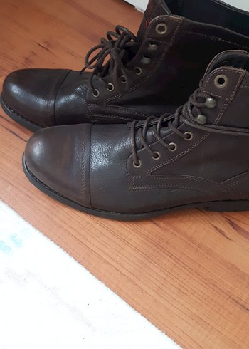 Kahverengi Deri Tokalı Biker Erkek Bot - Görsel 5