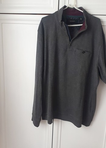 Gri Fermuarlı Erkek Sweatshirt - Görsel 7