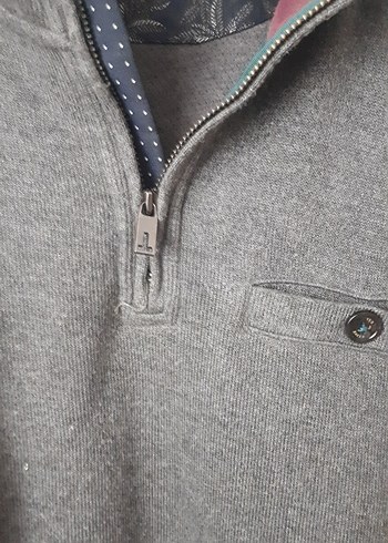 Gri Fermuarlı Erkek Sweatshirt - Görsel 6