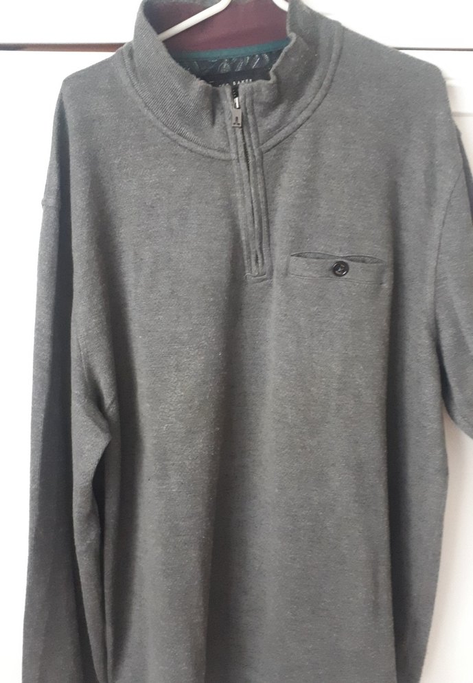 Gri Fermuarlı Erkek Sweatshirt - Görsel 4