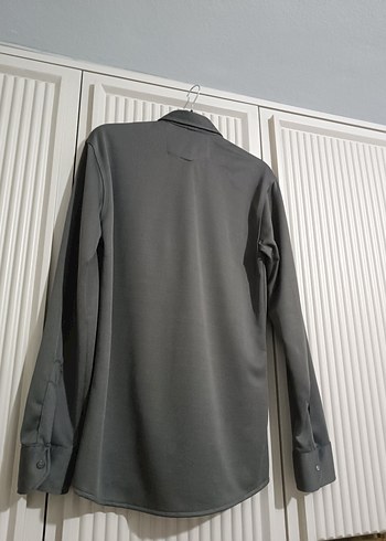 Gri Regular Fit Uzun Kollu Erkek Gömlek - Görsel 2