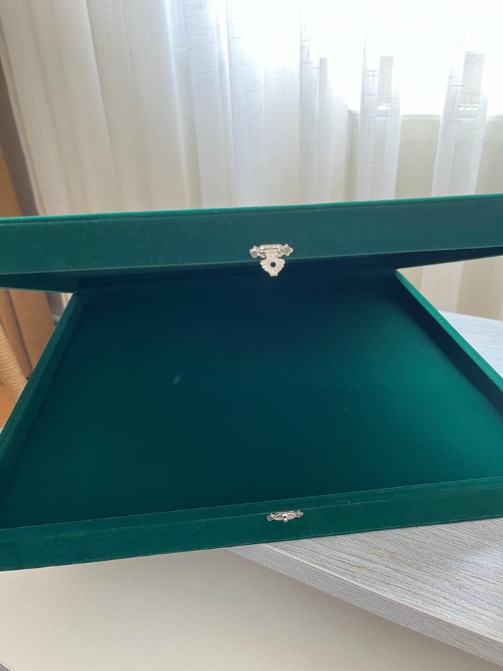 Nakışlı Düğmeli Yeşil Kadın kutu - Görsel 3