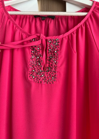 Nakışlı Pembe  Bluz - Görsel 2