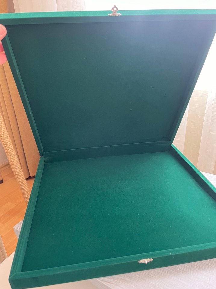 Yeşil Nakışlı Düğmeli Kadın kutu - Görsel 4