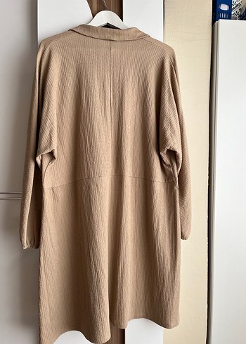 Bej Uzun Kollu Düğmeli Tunik - Görsel 3