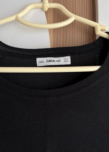 Siyah Uzun Kollu zara marka Kadın Midi Triko - Görsel 4