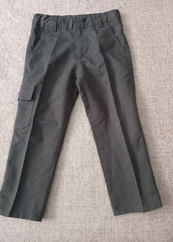 Gri Erkek Çocuk Kemerli Rahat Pantolon 5 6 yaş