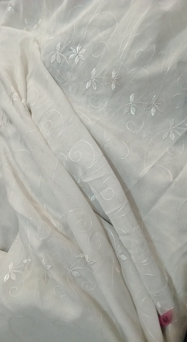 İşlemeli Beyaz Bohem Perde tül perde eni 2 uzunluğu 1.20 - Görsel 3