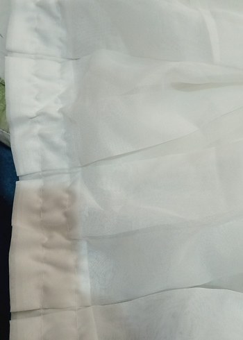 Bohem Beyaz Düz Tül Perde eni 1.5 uzunluğu 200 - Görsel 2