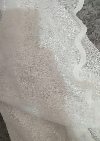 Beyaz Tonlu Beyaz Modern Perde 2 adet var eni 150 uzunluğu 220 - Görsel 4