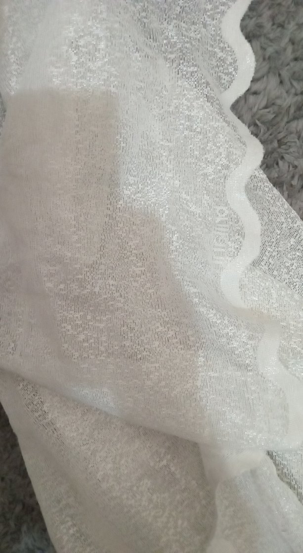 Beyaz Tonlu Beyaz Modern Perde 2 adet var eni 150 uzunluğu 220 - Görsel 4