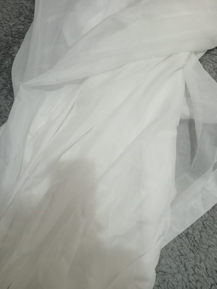 Bohem Beyaz Desensiz Tül Perde eni 200 uzunluğu 200 - Görsel 2