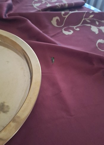 Parlak Altın Renk Yuvarlak Tepsi - Görsel 3