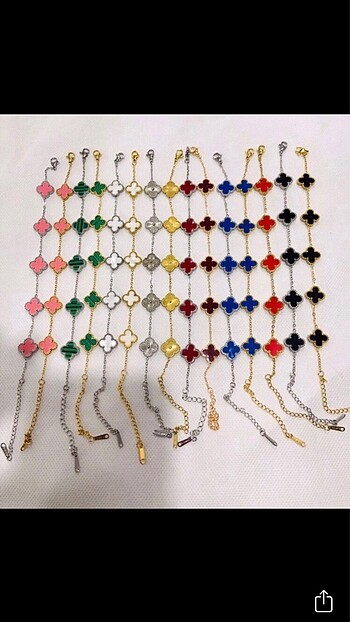 Van Cleef Yonca model Çelik bileklik