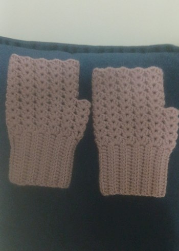 Lila rengi kadın parmaksız eldiven - Görsel 5