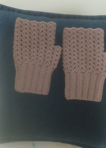 Lila rengi kadın parmaksız eldiven - Görsel 2