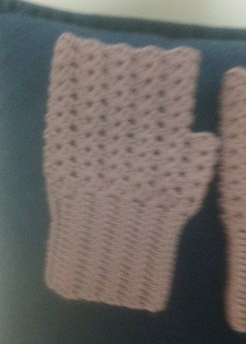 Lila rengi kadın parmaksız eldiven - Görsel 4