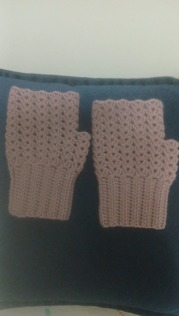 Lila rengi kadın parmaksız eldiven - Görsel 5