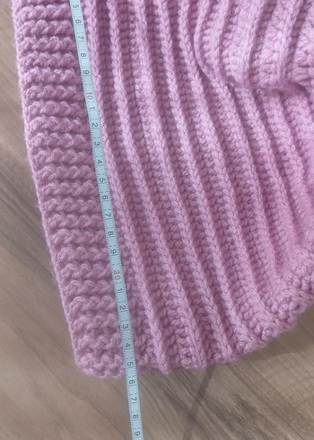 Pembe Örgü Kadın Bere - Görsel 6