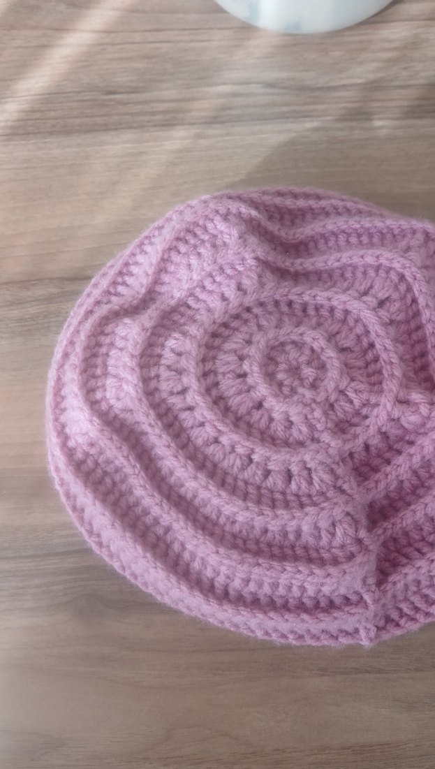 Pembe Örgü Kadın Bere - Görsel 4