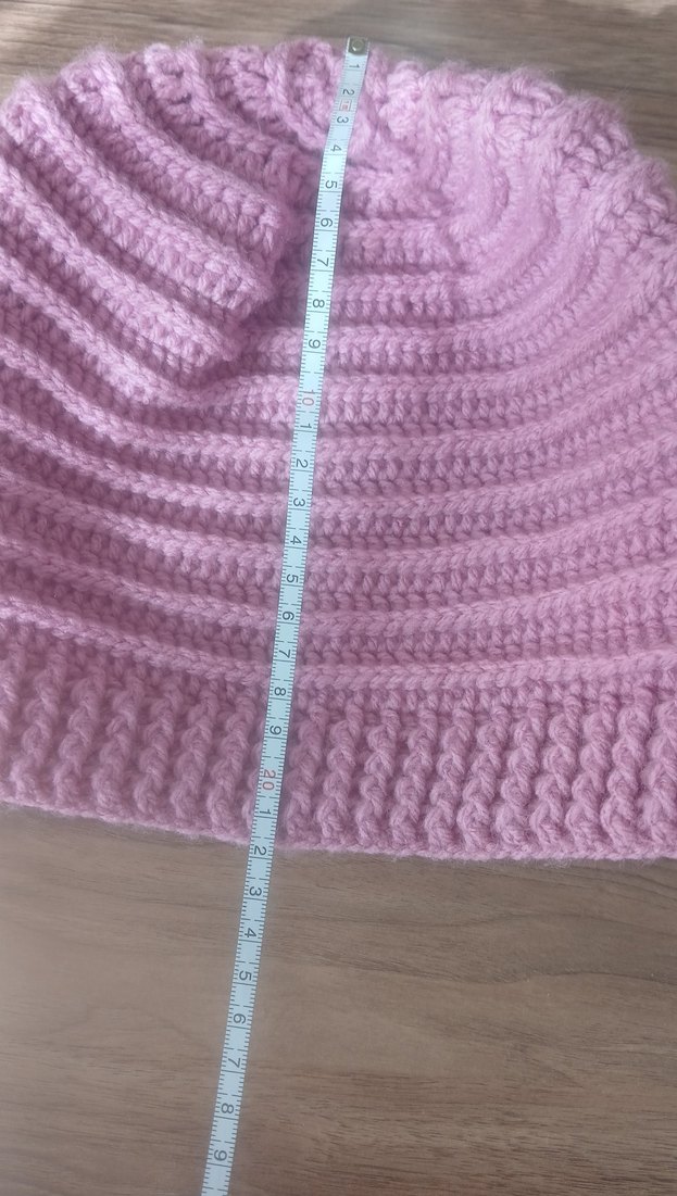 Pembe Örgü Kadın Bere - Görsel 5