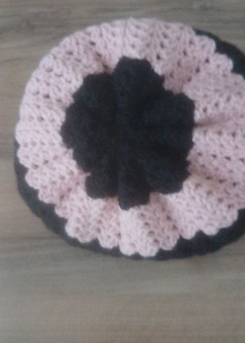 Kadın Pembe Siyah Örgü Bere - Görsel 6