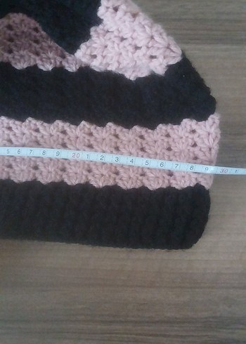 Kadın Pembe Siyah Örgü Bere - Görsel 4