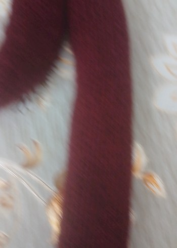 Bordo Örgü Skinny Kadın Atkı - Görsel 8