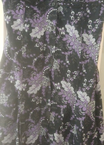 l Beden mor Renk Mor Strappy Midi Gotik Elbise